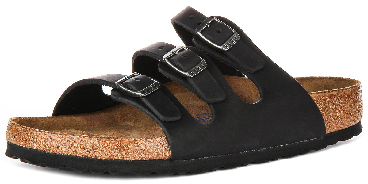 Sandali Birkenstock Florida | Pelle scamosciata nera per donna
