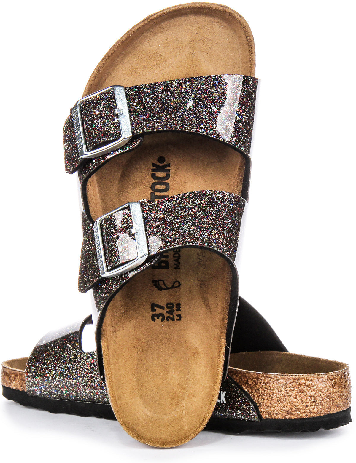 Sandales Birkenstock Arizona | Birko-Flor noir - multicolore pour enfant