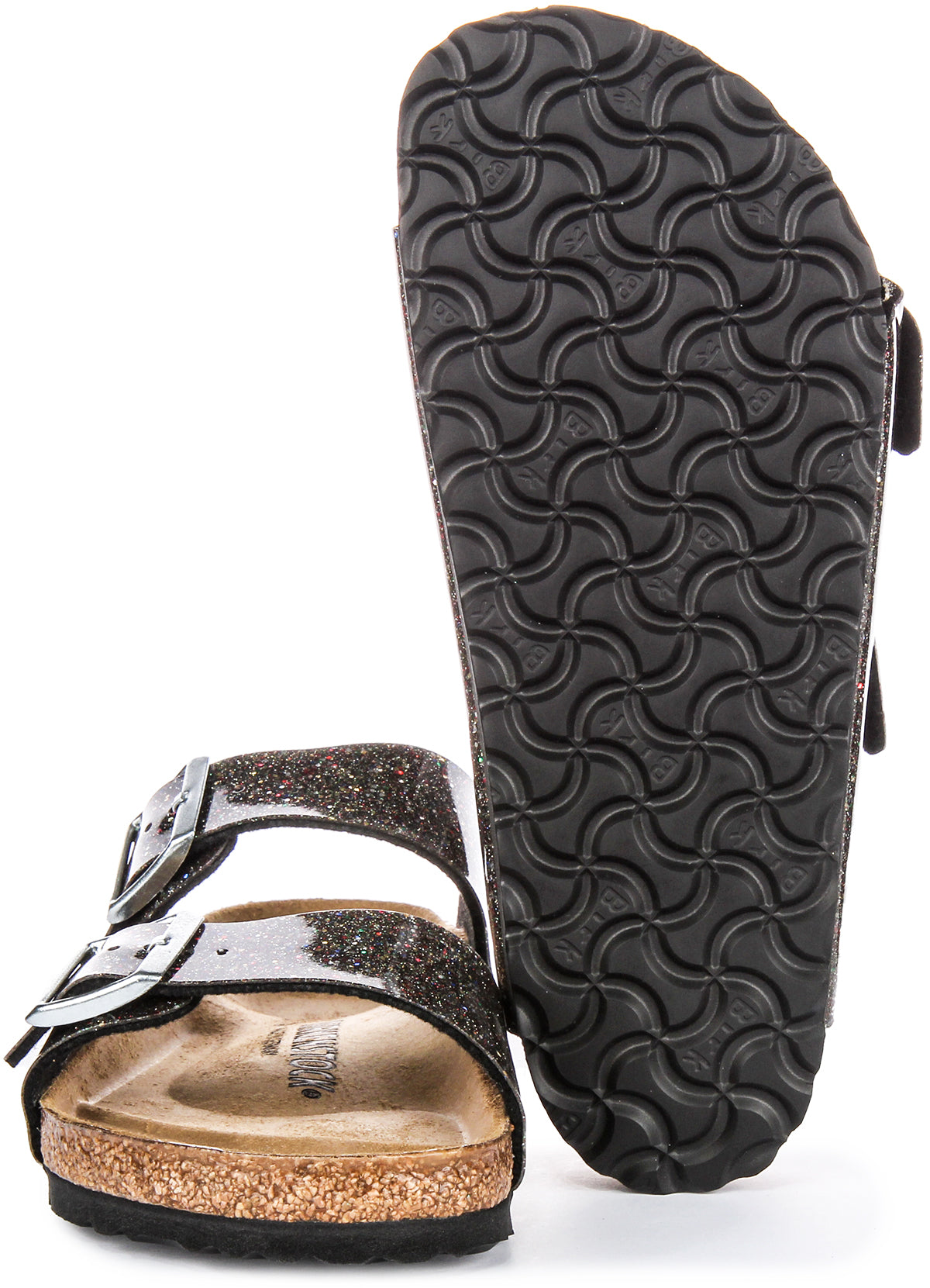 Sandales Birkenstock Arizona | Birko-Flor noir - multicolore pour enfant
