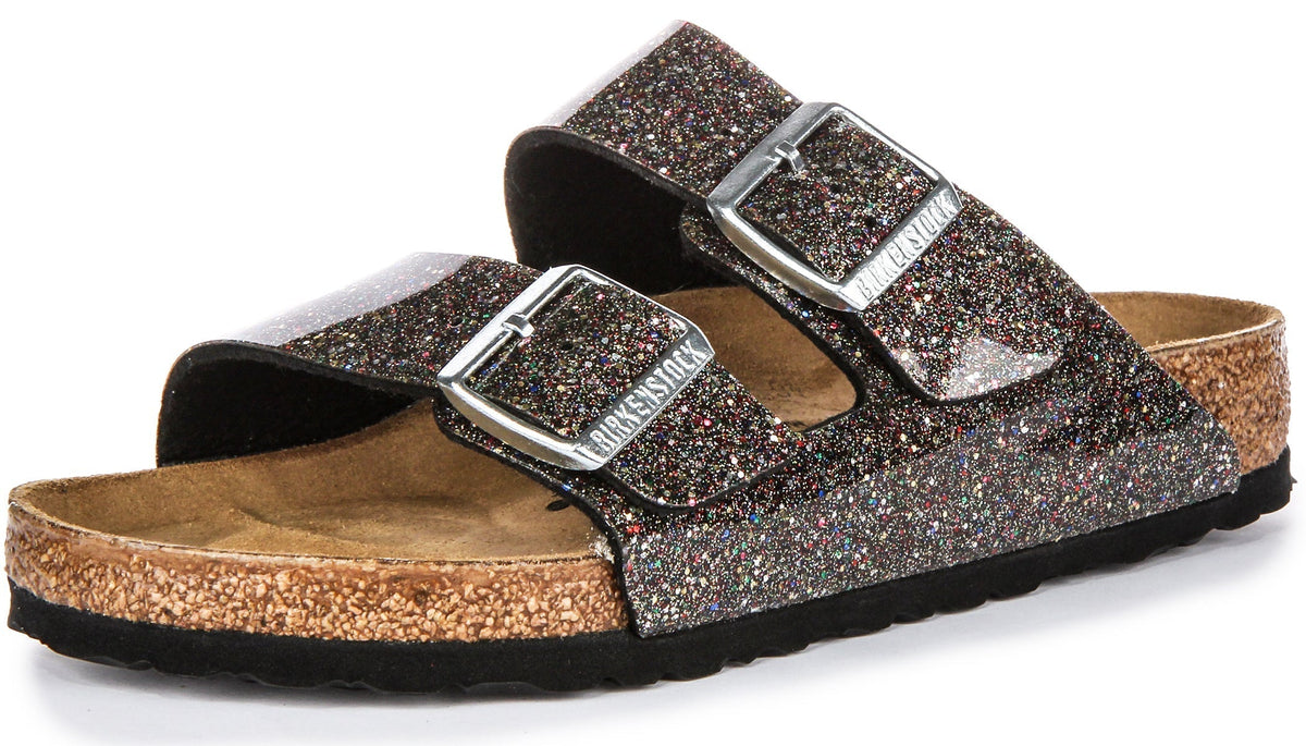 Sandales Birkenstock Arizona | Birko-Flor noir - multicolore pour enfant