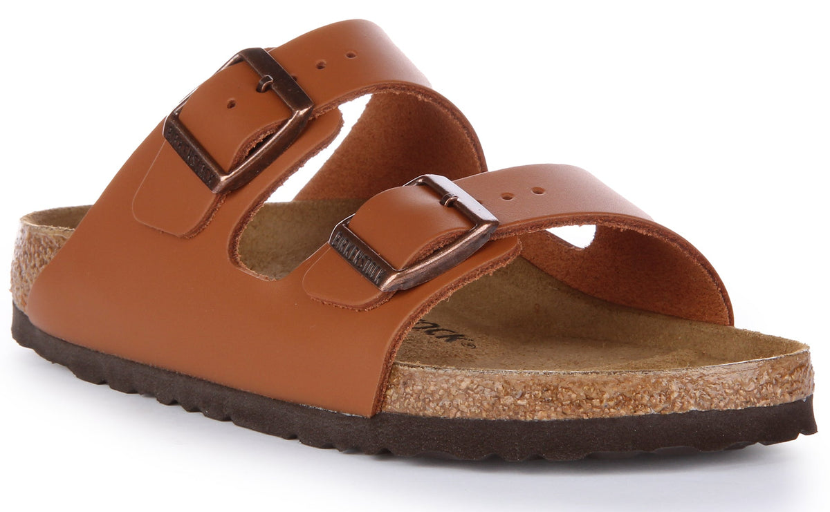 Sandales Birkenstock Arizona | cuir véritable marron pour hommes et femmes