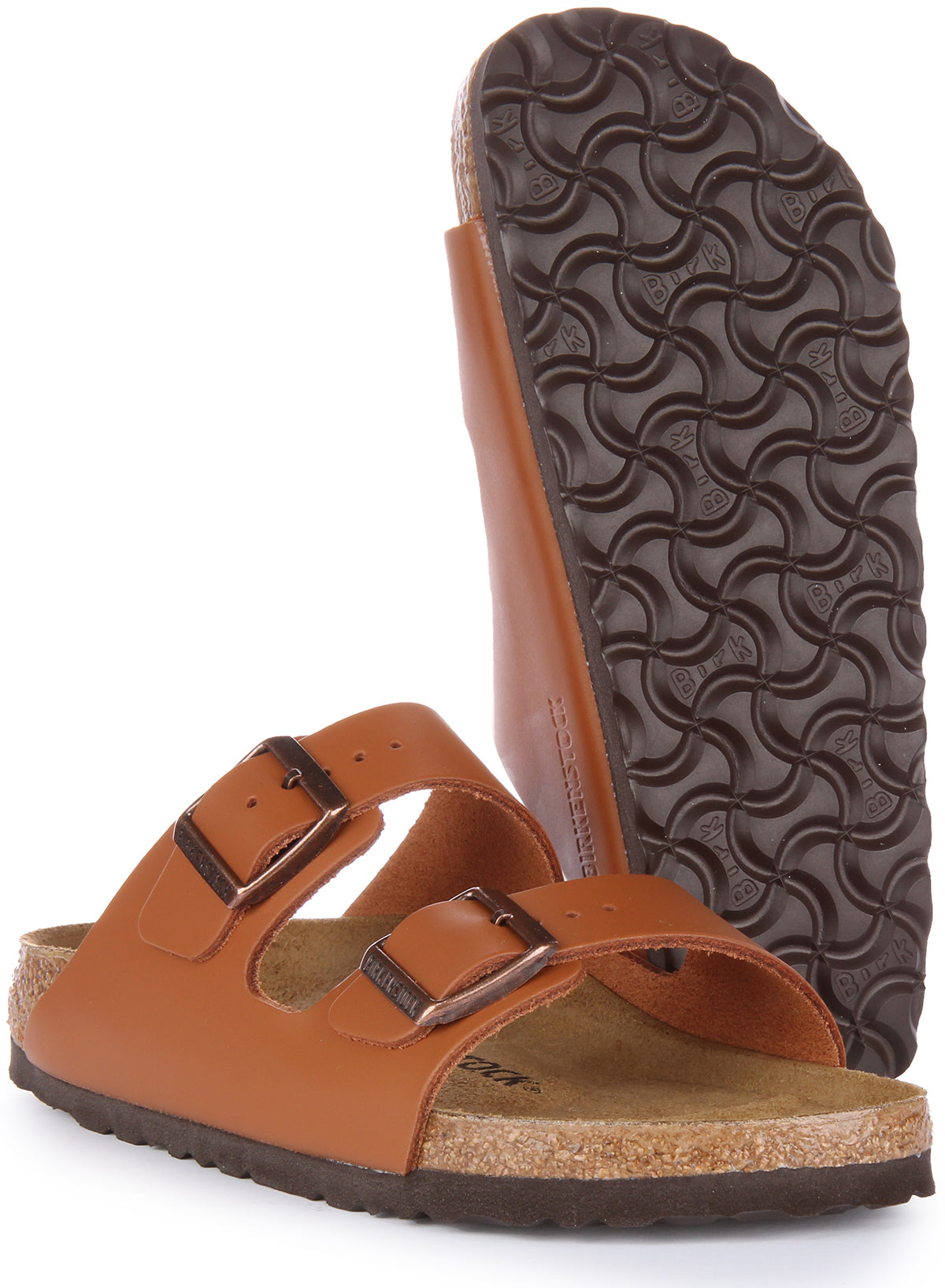 Sandales Birkenstock Arizona | cuir véritable marron pour hommes et femmes