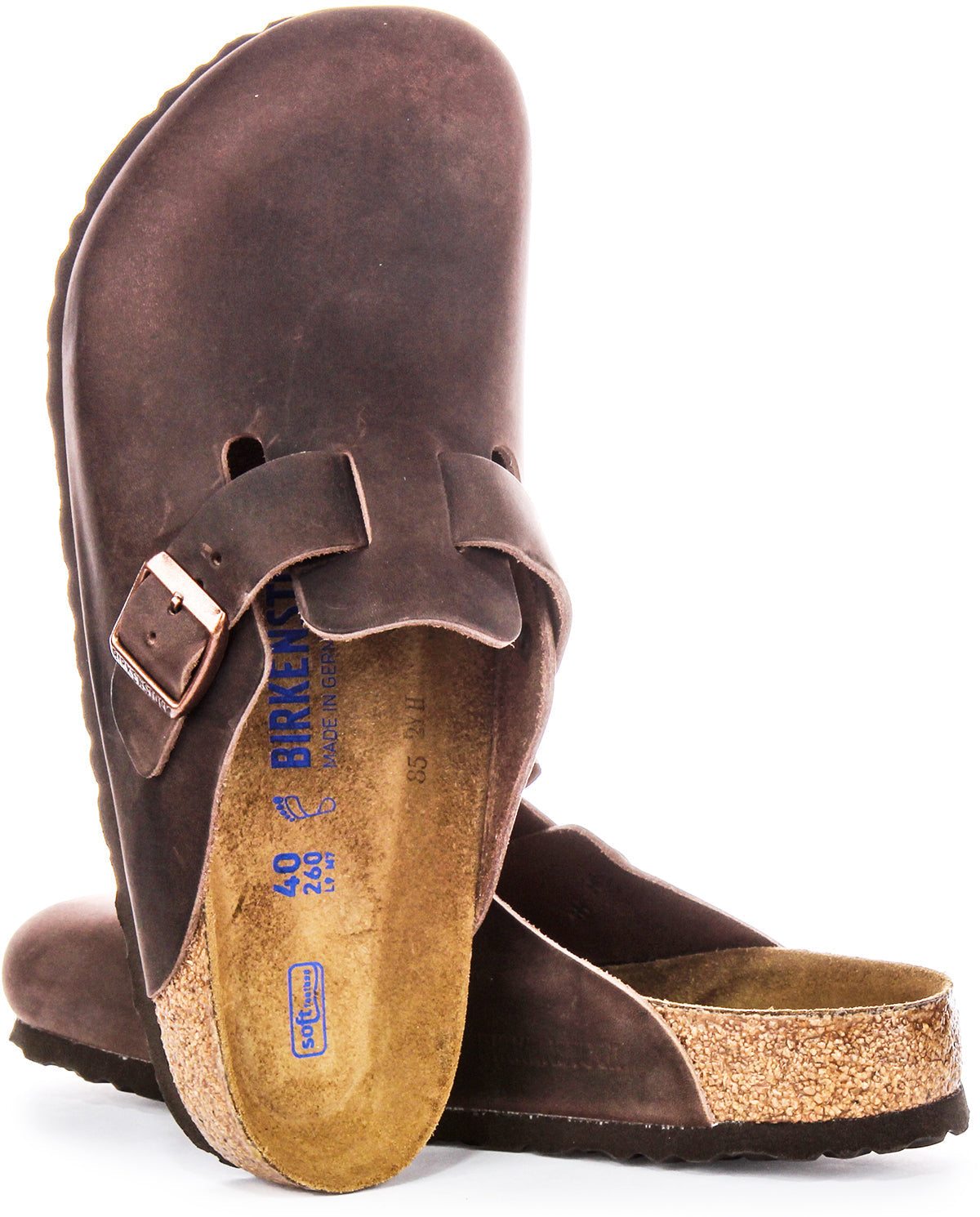 Birkenstock Boston Clogs | Pelle marrone autentica da uomo e donna