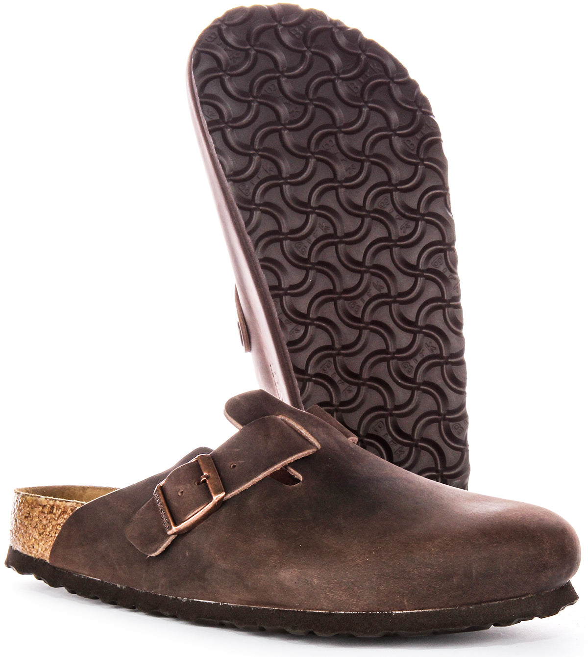 Birkenstock Boston Clogs | Pelle marrone autentica da uomo e donna