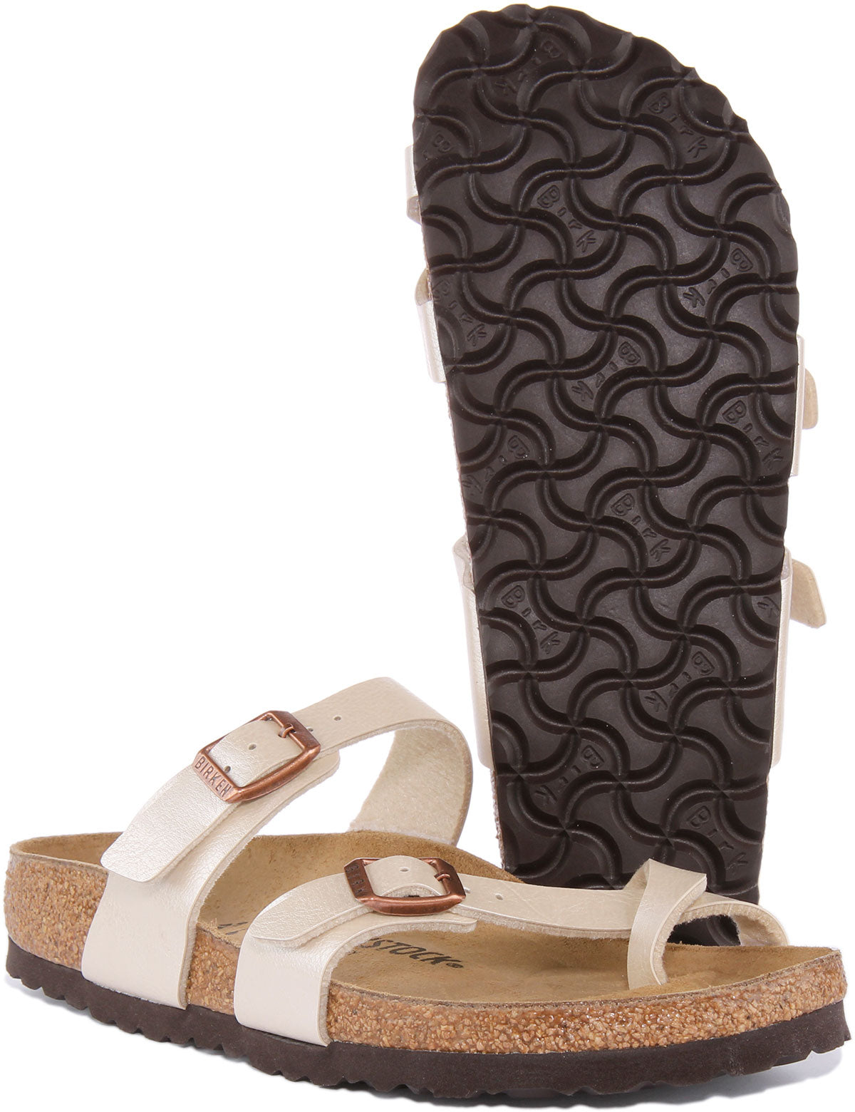 Sandali Birkenstock Mayari | Birko-Flor color crema per donna