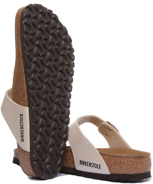 Sandali Birkenstock Gizeh | Birko-Flor color crema da donna