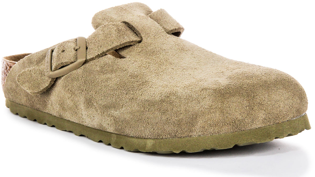 Zoccoli Birkenstock Boston | Birko-Flor cachi da uomo e donna