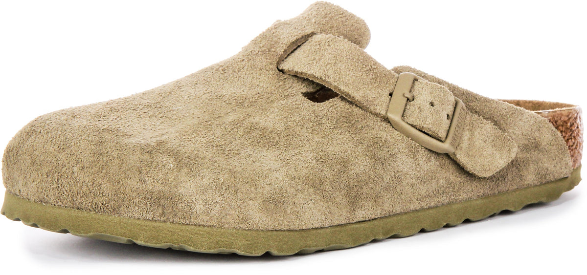 Zoccoli Birkenstock Boston | Birko-Flor cachi da uomo e donna