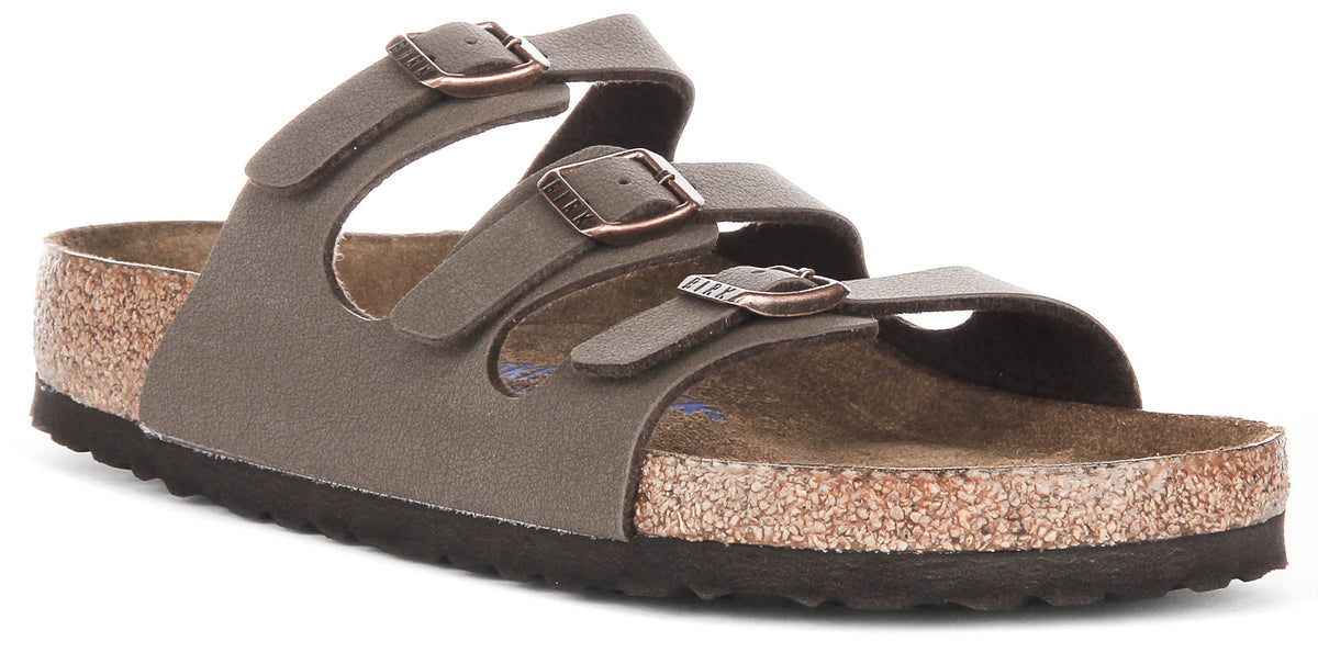 Sandali Birkenstock Florida | Vera pelle color moka - Plantare morbido da donna - Calzata regolare