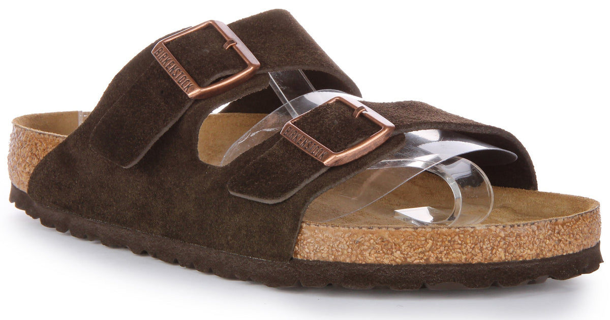 Sandali Birkenstock Arizona | Pelle scamosciata color moka per uomo