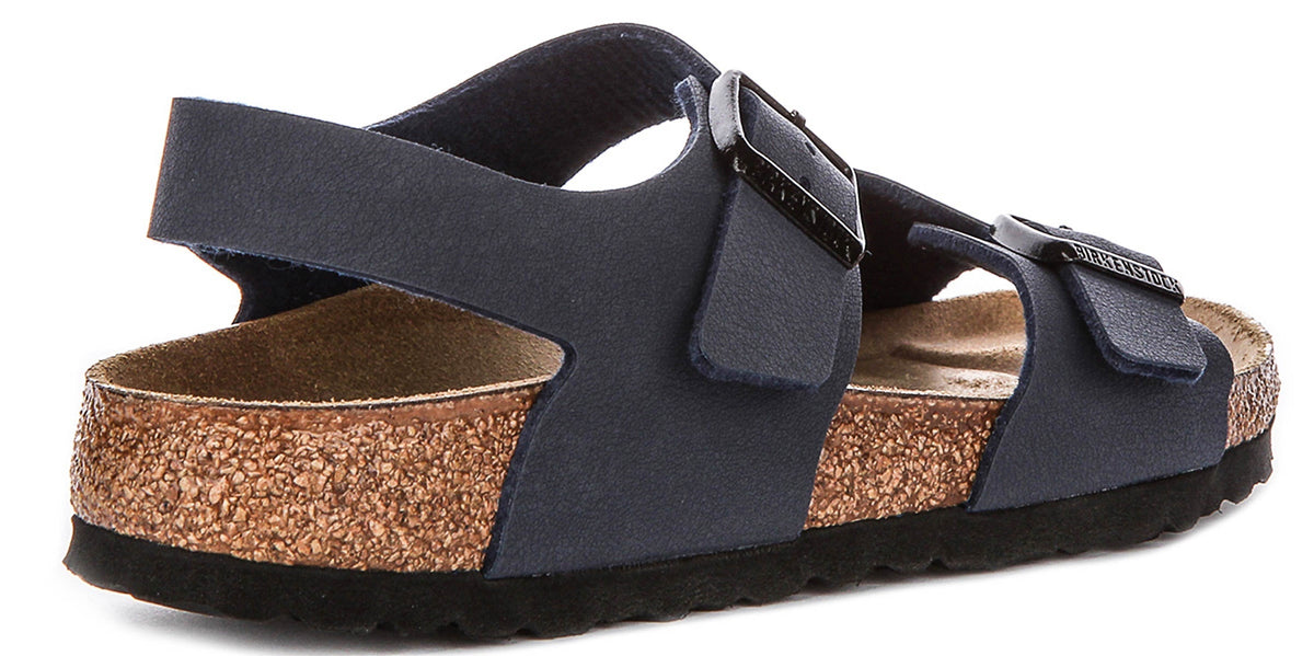Chaussures New York Birkenstock | matière synthétique emblématique Birkenstock bleu marine pour enfants - coupe étroite