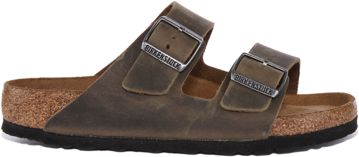 Sandali Birkenstock Arizona | Pelle nabuk verde oliva per donna