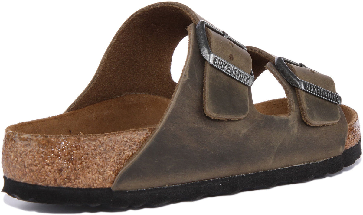 Sandali Birkenstock Arizona | Pelle nabuk verde oliva per donna