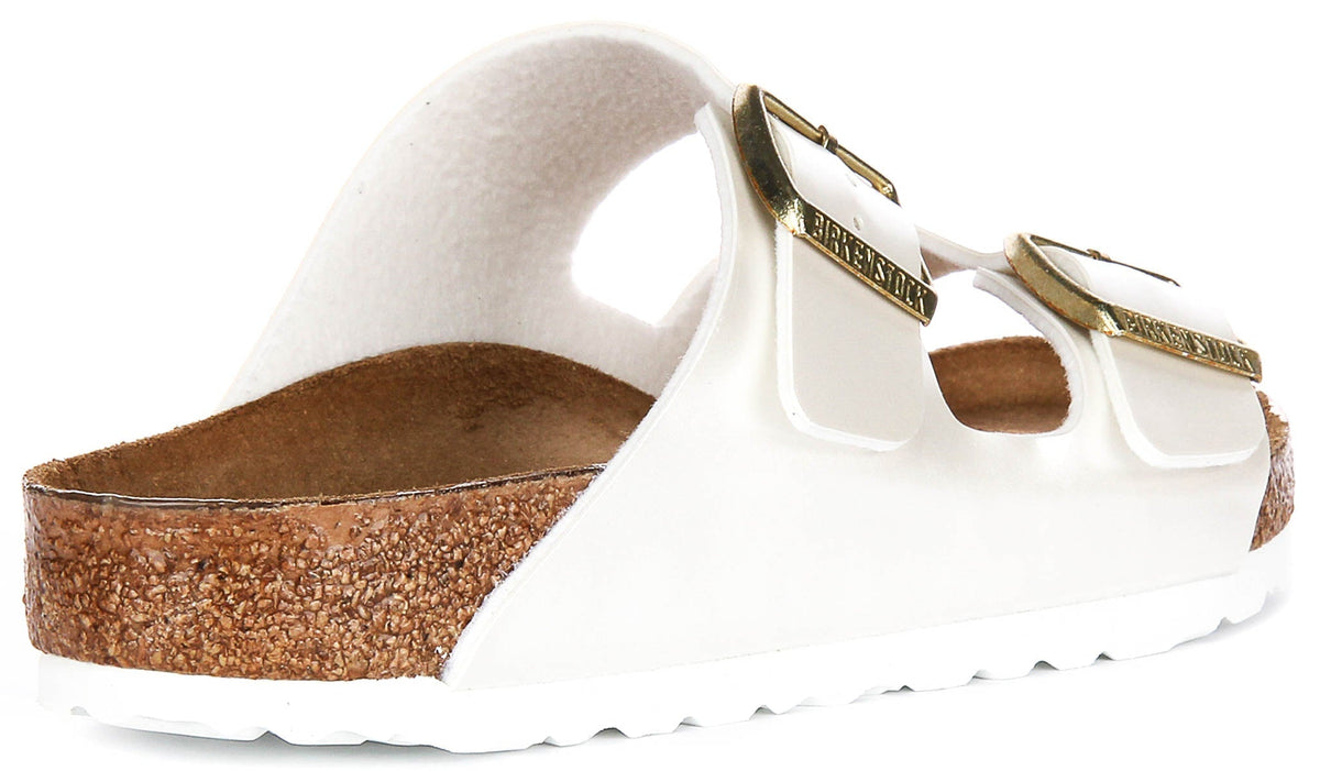 Sandali Birkenstock Arizona | Birko-Flor bianco perlato per bambini - Calzata regolare
