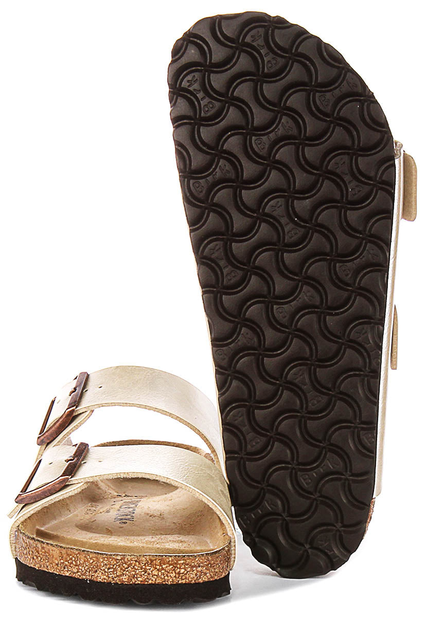 Sandali Birkenstock Arizona | Birko-Flor bianco perla per donna - calzata regolare