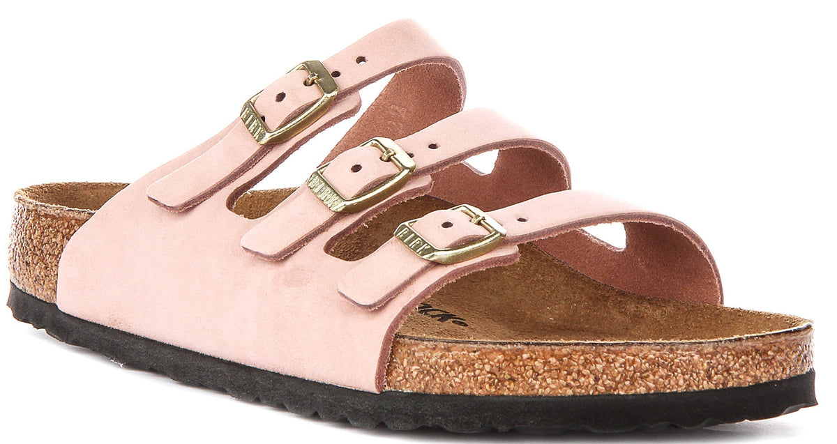 Birkenstock Florida-sandalen | roze nubuckleer voor dames - normale pasvorm