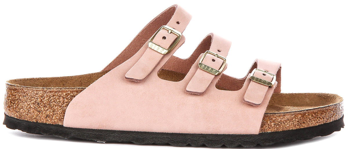Birkenstock Florida-sandalen | roze nubuckleer voor dames - normale pasvorm