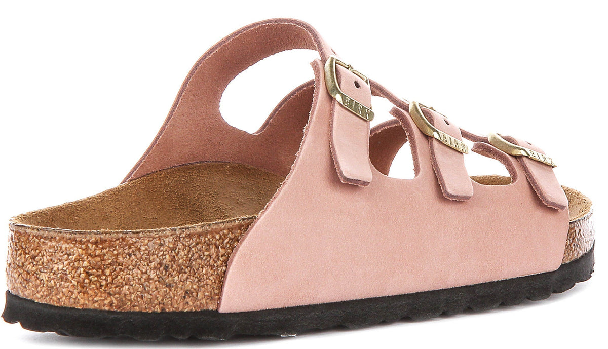 Birkenstock Florida-sandalen | roze nubuckleer voor dames - normale pasvorm