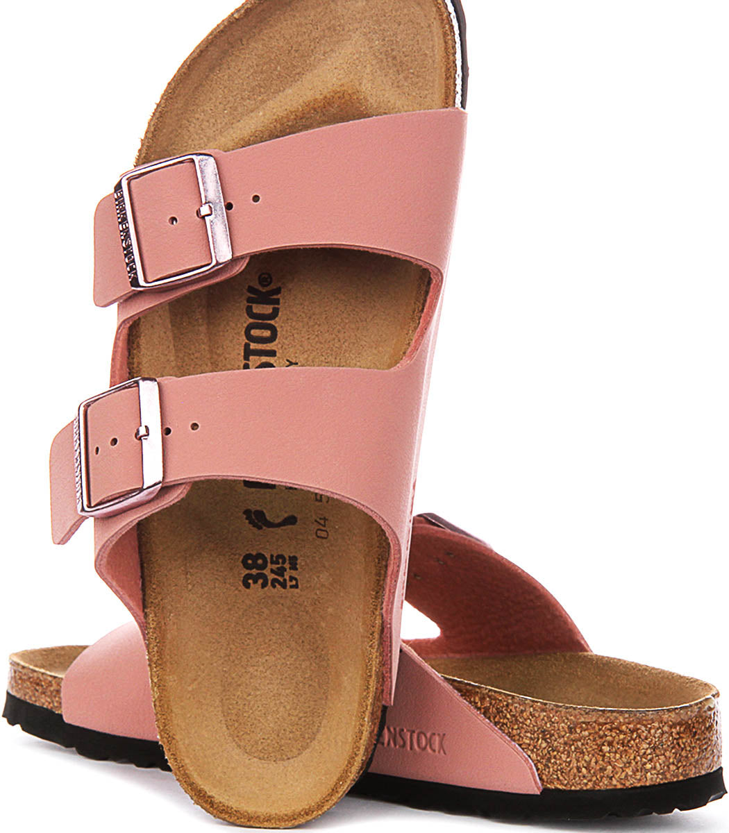Birkenstock Arizona-sandaler | Rosa Birko-Flor för barn – smal läst