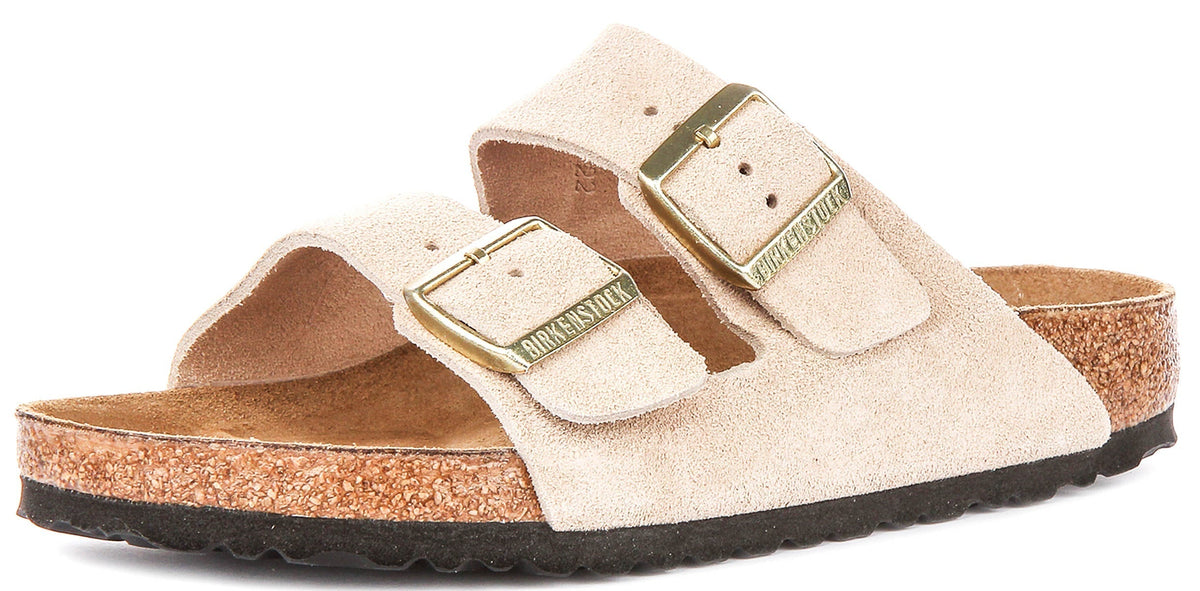 Birkenstock Arizona-sandalen | zandkleurig Birko-Flor voor dames - normale pasvorm