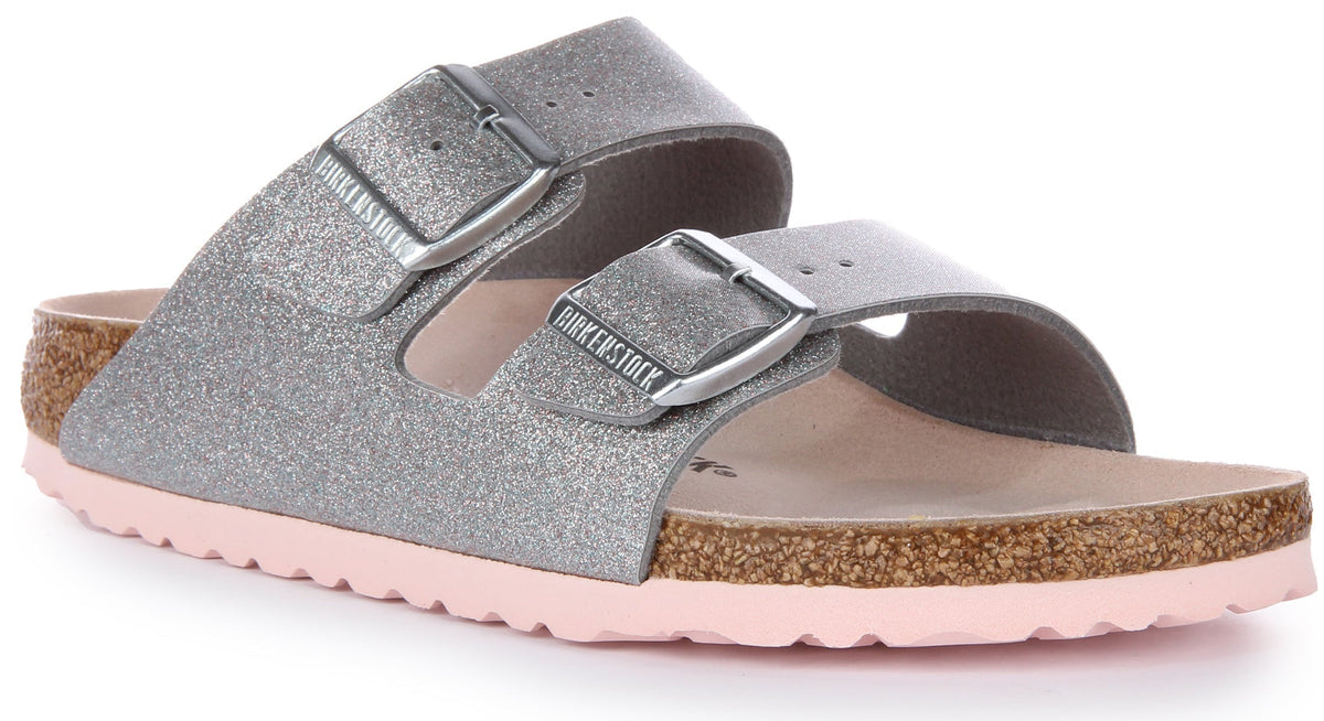 Birkenstock Arizona-sandalen | zilverkleurig Birko-Flor voor dames