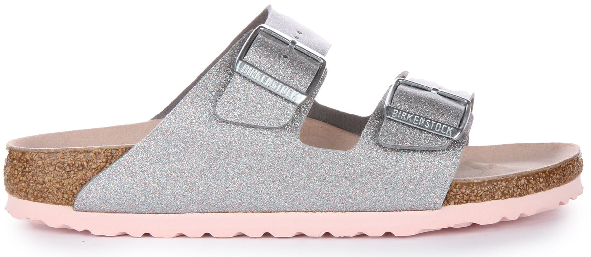Birkenstock Arizona-sandalen | zilverkleurig Birko-Flor voor dames