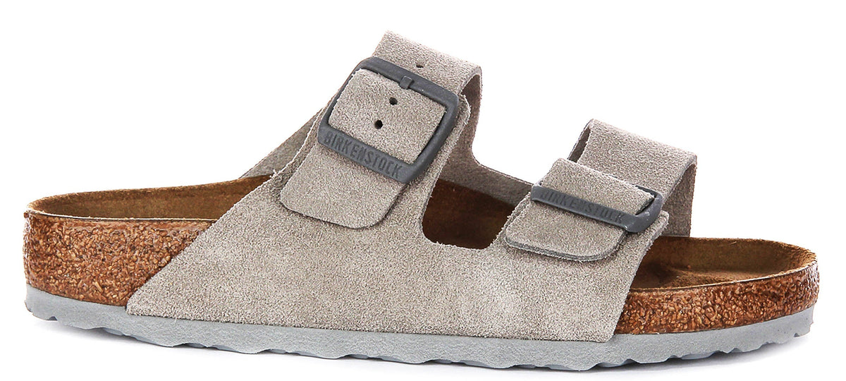 Birkenstock Arizona-sandaler | stengrå Birko-Flor för dam - normal passform