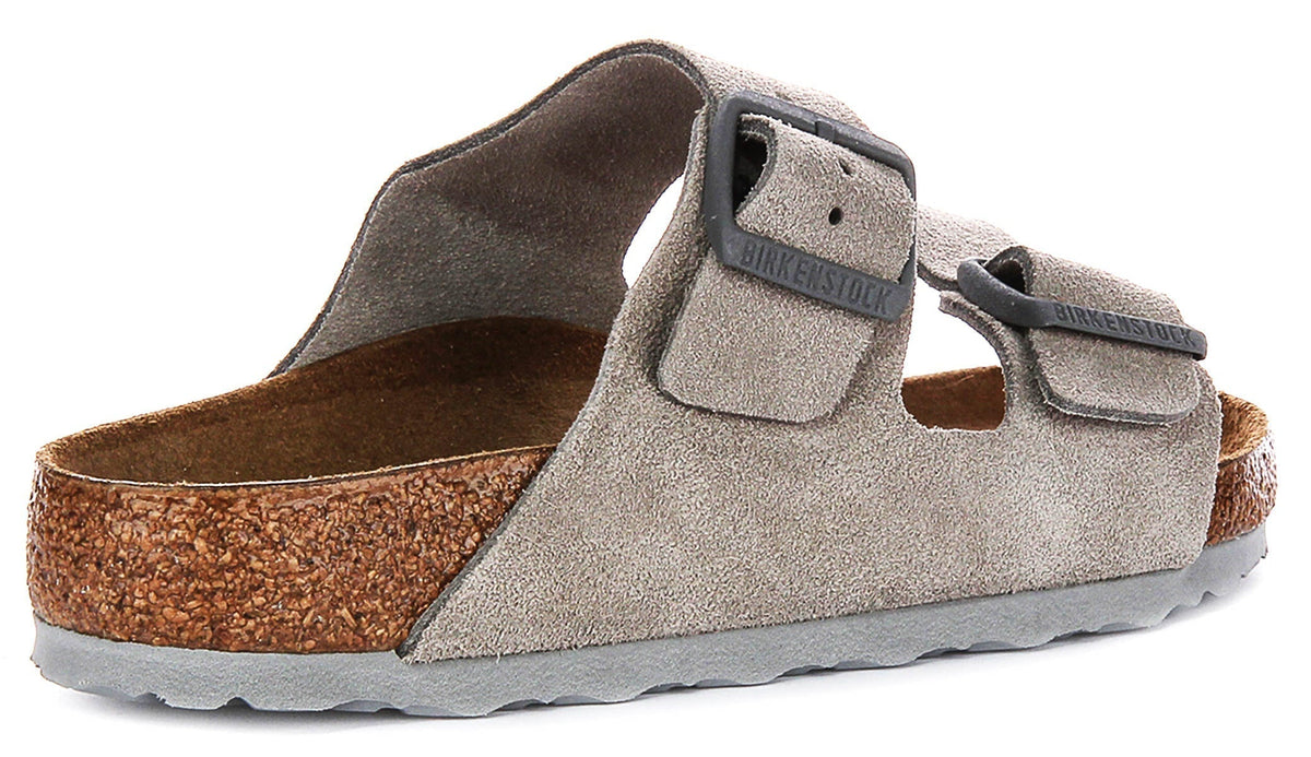 Birkenstock Arizona-sandaler | stengrå Birko-Flor för dam - normal passform