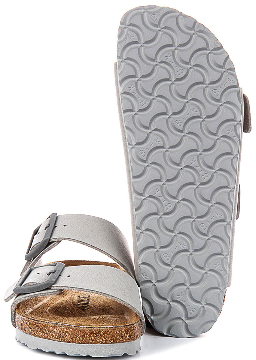 Sandales Birkenstock Arizona | Birko-Flor pierre pour femme - Coupe étroite