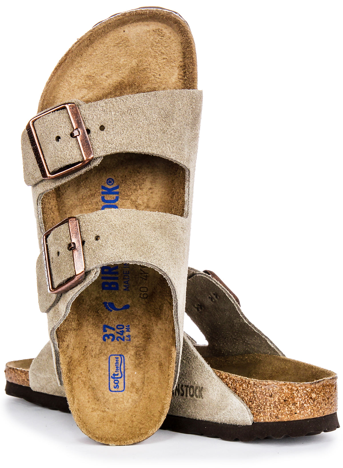 Birkenstock Arizona-sandalen | Taupe suède - zacht voetbed voor dames - smalle pasvorm
