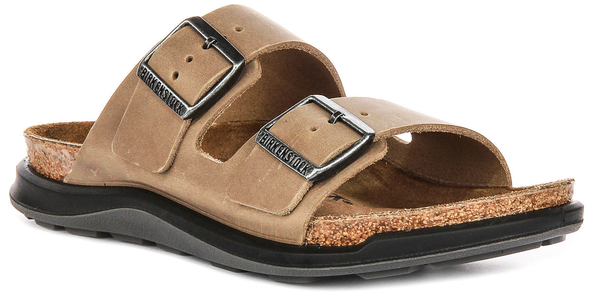 Birkenstock Arizona-sandalen | Tabakskleurig echt leer - Crosstown-zool voor dames - Normale pasvorm