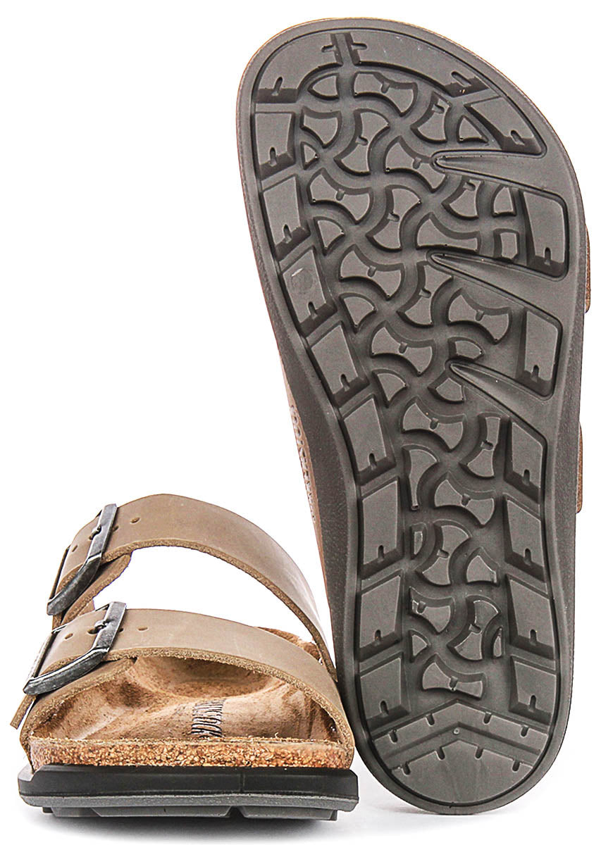 Birkenstock Arizona-sandalen | Tabakskleurig echt leer - Crosstown-zool voor dames - Normale pasvorm