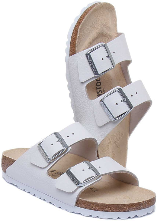 Birkenstock Arizona sandalen | wit nubuckleer voor dames