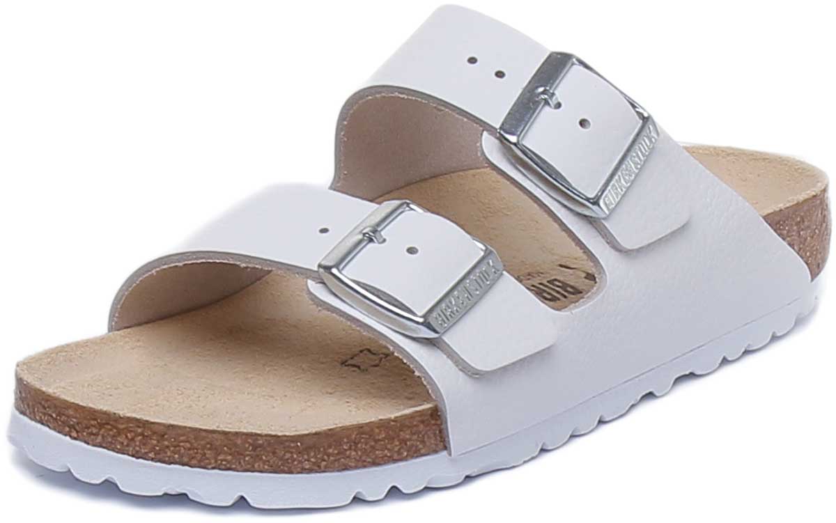 Birkenstock Arizona sandalen | wit nubuckleer voor dames