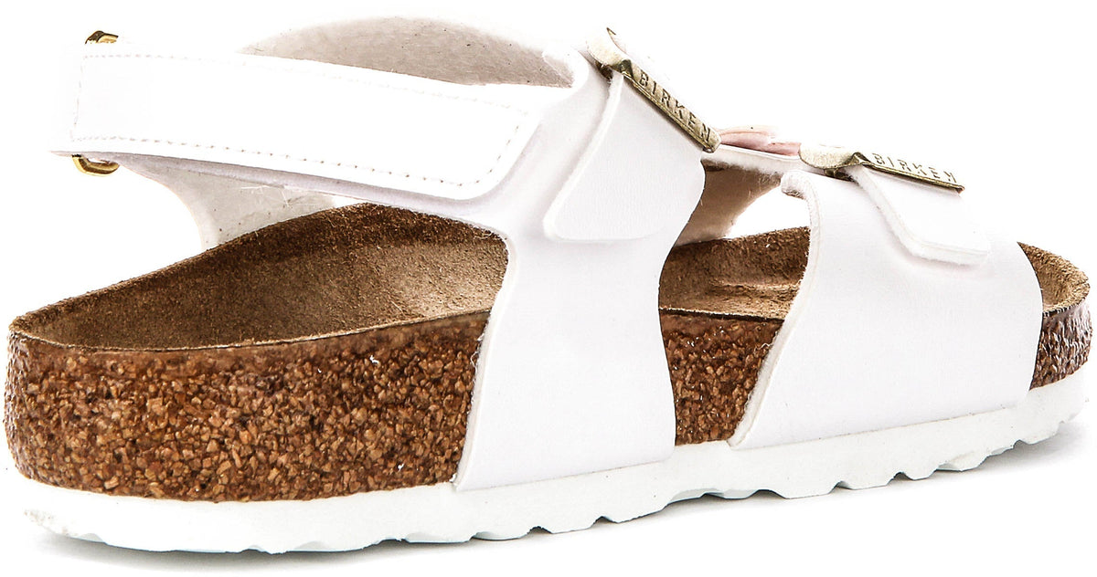 Sandali Birkenstock Rio | Materiale della tomaia originale Birkenstock bianco per bambini - Calzata regolare