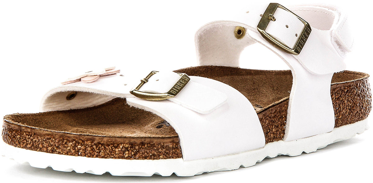 Sandali Birkenstock Rio | Materiale della tomaia originale Birkenstock bianco per bambini - Calzata regolare