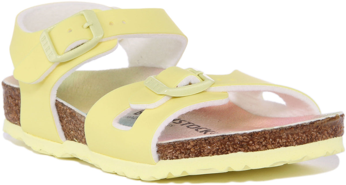Sandali Birkenstock Rio | Birko-Flor rosa - Finitura metallizzata per bambini