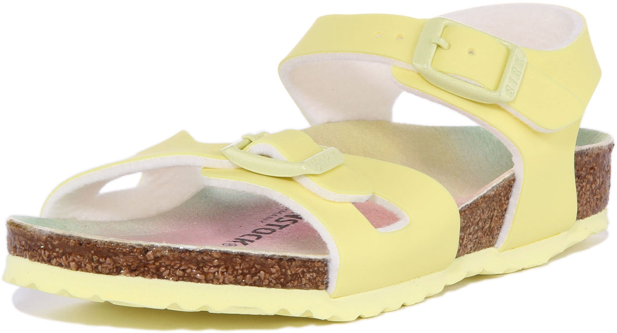 Sandali Birkenstock Rio | Birko-Flor rosa - Finitura metallizzata per bambini