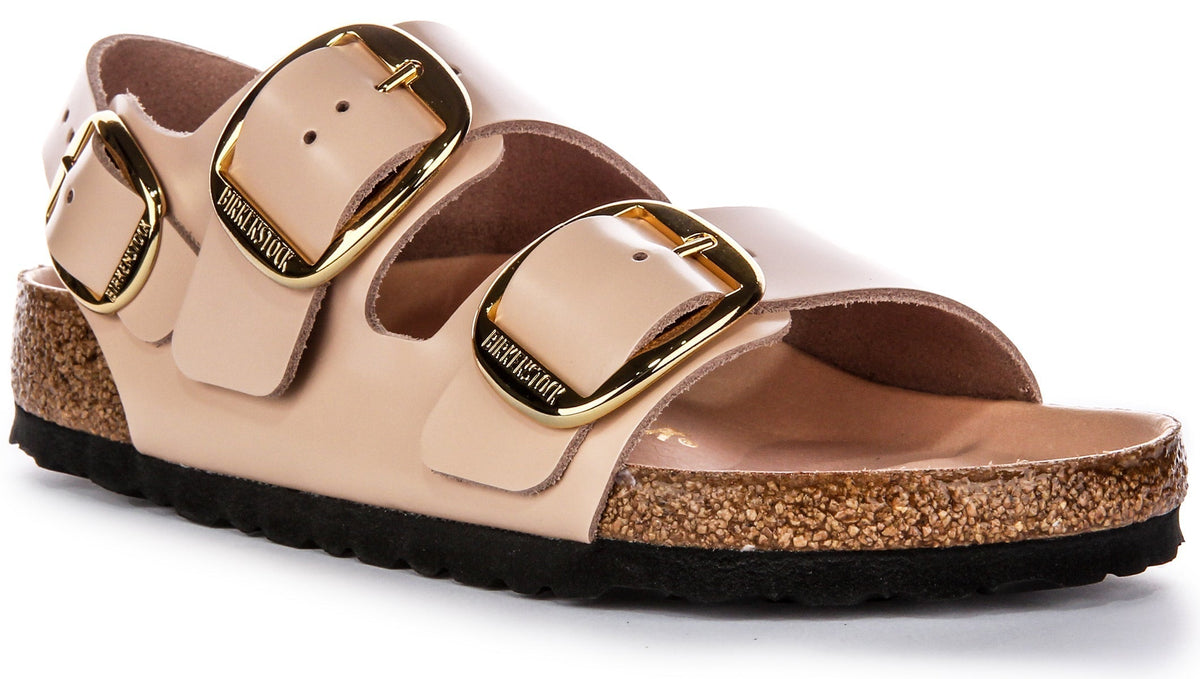 Sandales Birkenstock Milano | cuir véritable beige pour femme