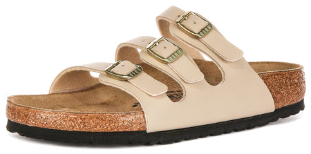 Sandali Birkenstock Florida | Birko-Flor color castello di sabbia da donna, calzata regular