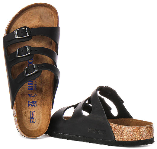 Sandali Birkenstock Florida | Pelle scamosciata nera per donna