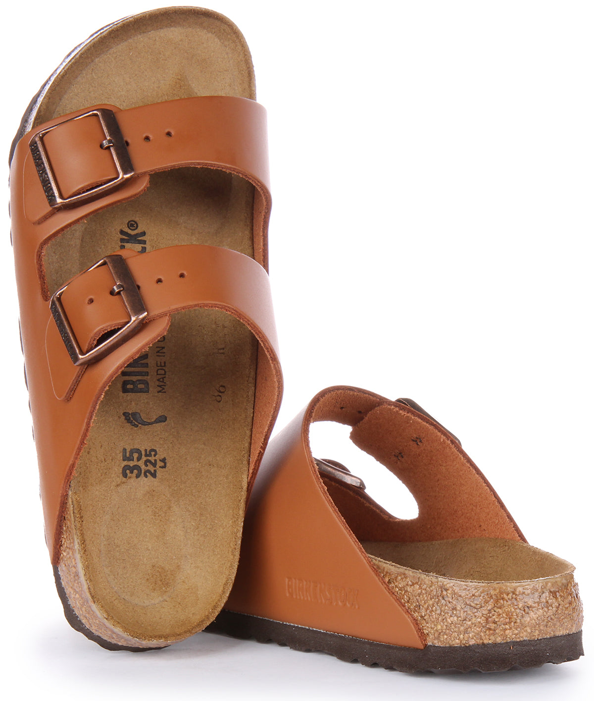 Sandales Birkenstock Arizona | cuir véritable marron pour hommes et femmes