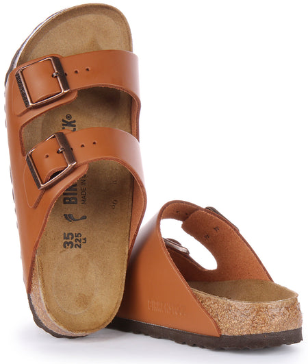 Sandales Birkenstock Arizona | cuir véritable marron pour hommes et femmes