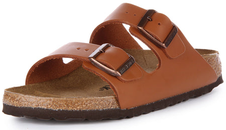 Sandales Birkenstock Arizona | cuir véritable marron pour hommes et femmes