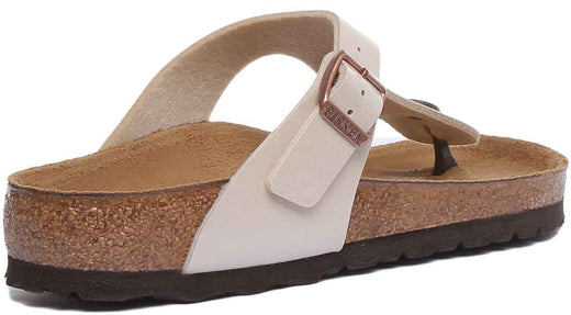 Sandali Birkenstock Gizeh | Birko-Flor color crema da donna