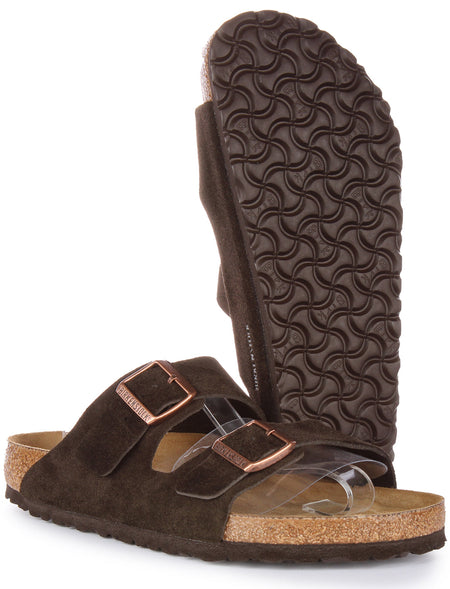 Sandali Birkenstock Arizona | Pelle scamosciata color moka da uomo