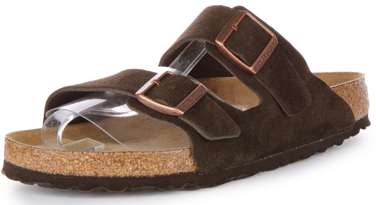 Sandali Birkenstock Arizona | Pelle scamosciata color moka da uomo