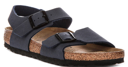 Chaussures New York Birkenstock | matière synthétique emblématique Birkenstock bleu marine pour enfants - coupe étroite