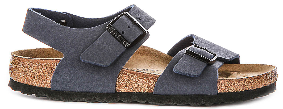 Chaussures New York Birkenstock | matière synthétique emblématique Birkenstock bleu marine pour enfants - coupe étroite