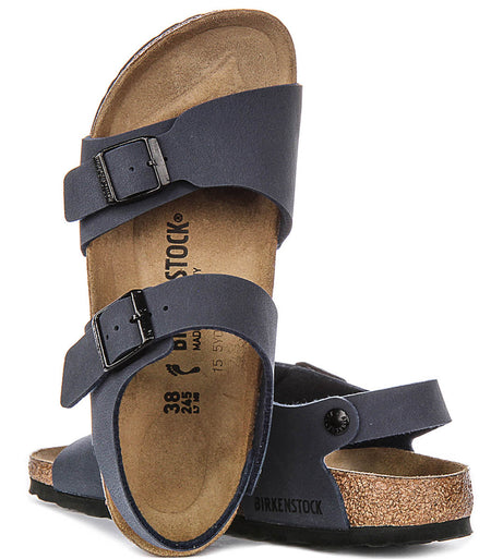 Chaussures New York Birkenstock | matière synthétique emblématique Birkenstock bleu marine pour enfants - coupe étroite